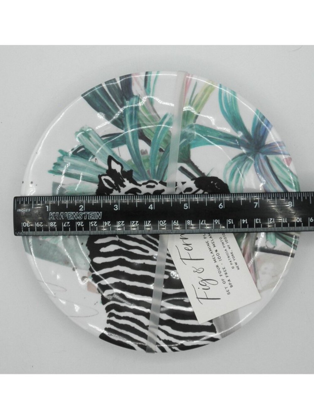 Fig & Fern 8.25 In. Salad Plates Safari Water Color Patricia Pinto NEW 4 Designs - Picture 2 of 5